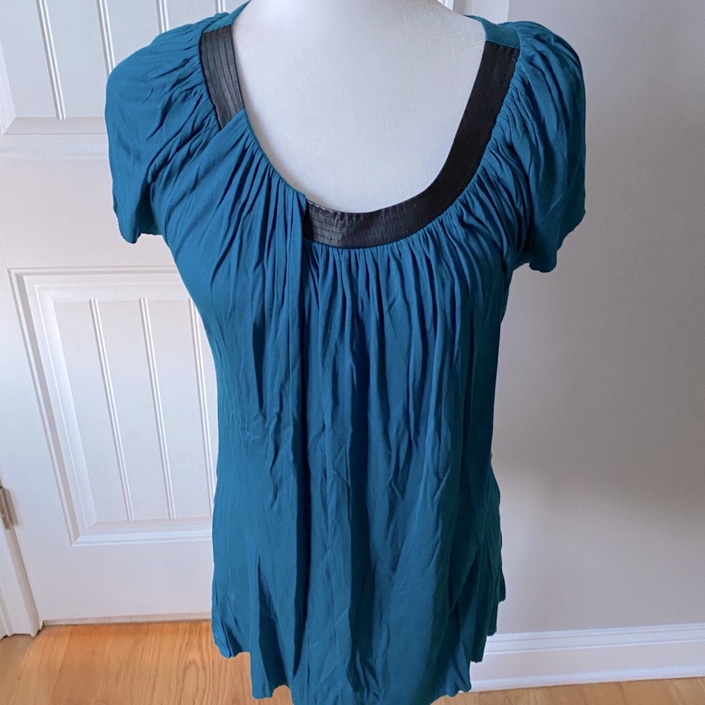 Cable & Guage Top. Teal. Size M